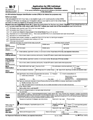 2015 W-7 form