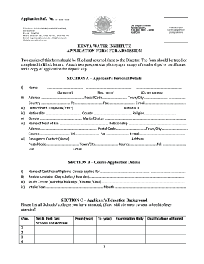 Kewi Application Form