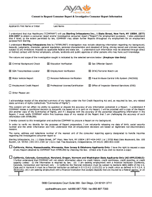 Aya Healthcare Physical Form