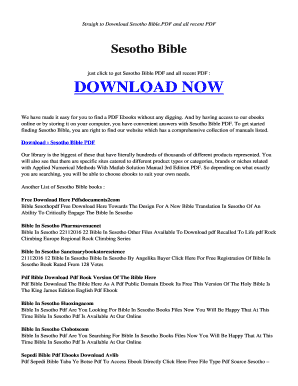 Sesotho Bible PDF  Form