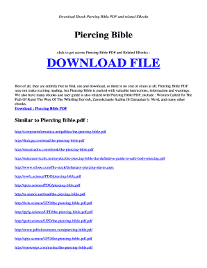The Piercing Bible PDF  Form