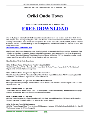 Oriki Ondo  Form