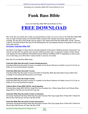 Funk Bass Bible PDF  Form