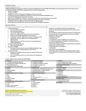 NYSDEC Wildlife Rehabilitation Log and Tally Instructions NYSDEC Wildlife Rehabilitation Log and Tally Instructions Dec Ny 2016-2025