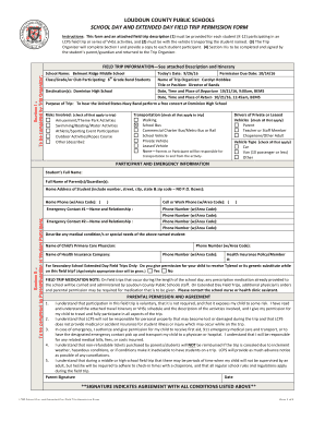 Lcps Field Trip Form