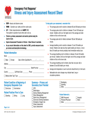 Injury Assessment Form