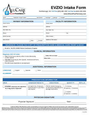  Intake Form AllCare Plus Pharmacy