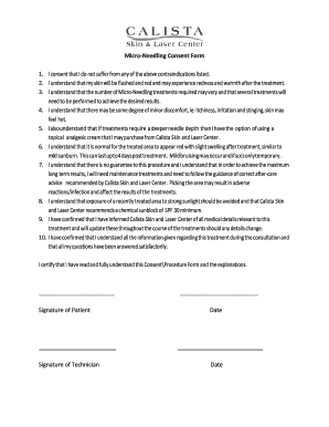 Get and Sign Microneedling Consent Form
