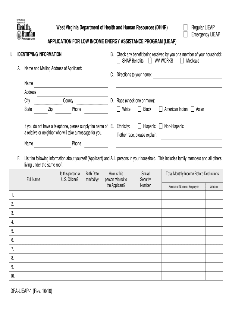  Wv Application Lieap 2016-2024