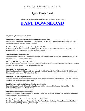 Qlts Mock Test  Form