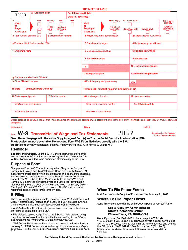  W 3 Form 2017