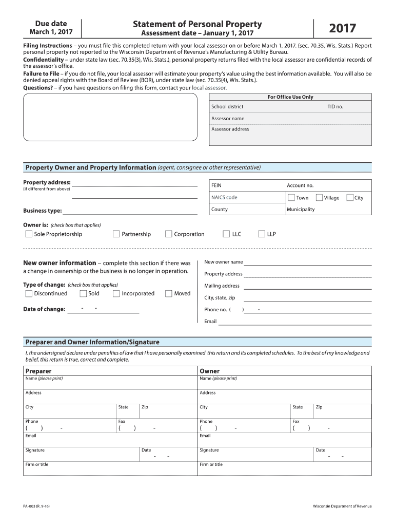  Statement Property Form 2021