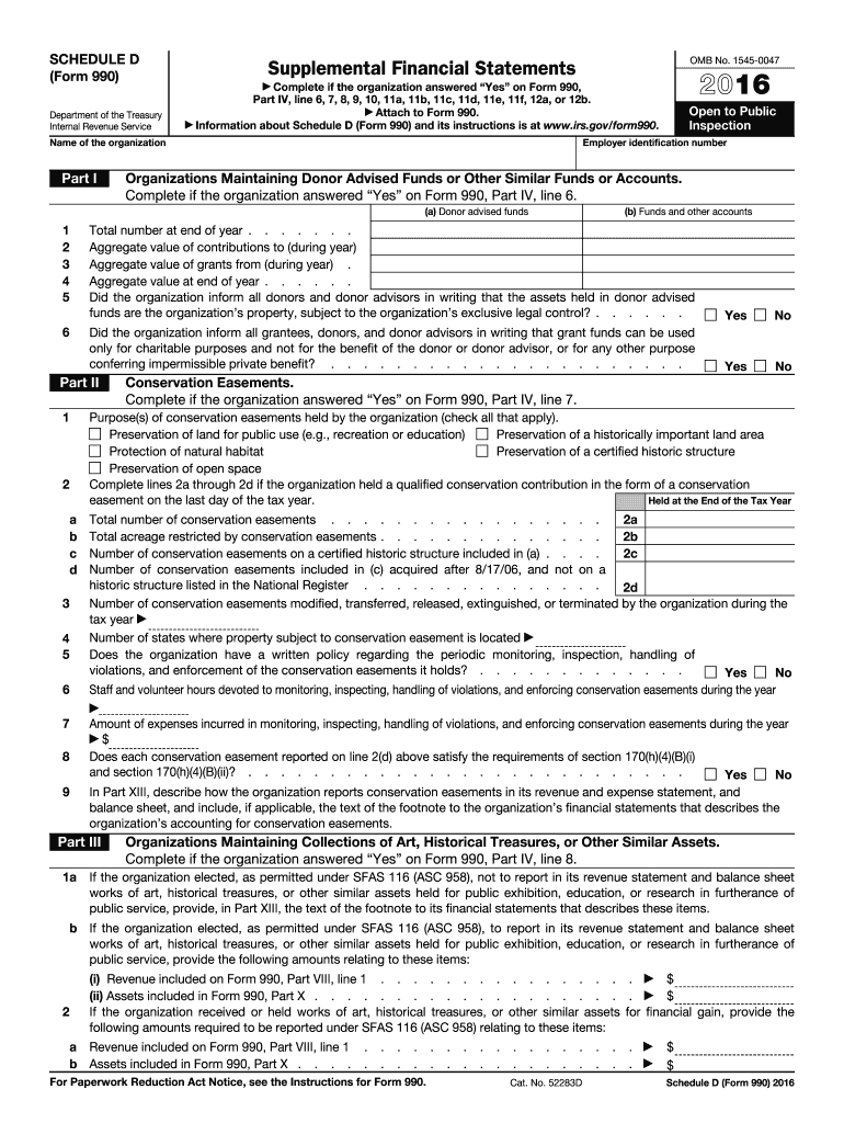  990 Schedule Dpdffillercom  Form 2016