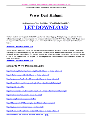 Desi Kahani PDF  Form