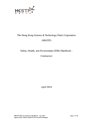 The Hong Kong Science &amp; Technology Parks Corporation Circular Hkstp  Form