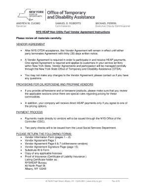 Heap Agreement Otda  Form