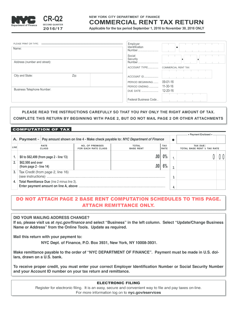  Cr Q2  Form 2016