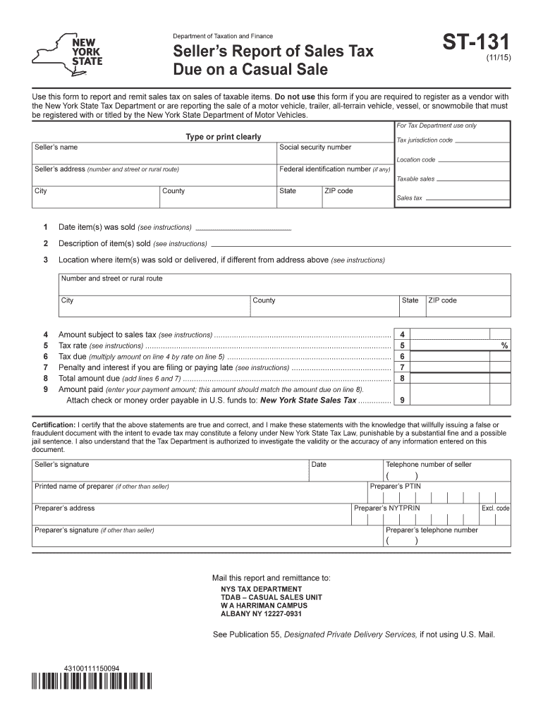  Form St 131 2015