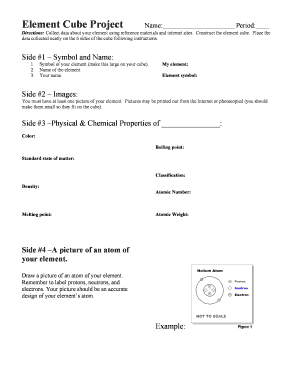 Element Cube Project Name Period Mrdelgadosclass Com  Form