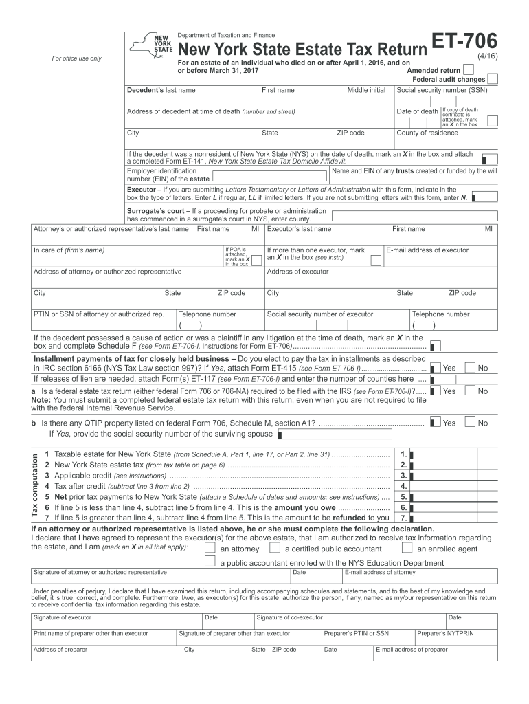  Et 706 Form 2016