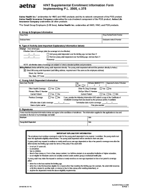 NJ Hint Supplemental Enrollment Form Hint Supplemental Enrollment Form 2014-2024