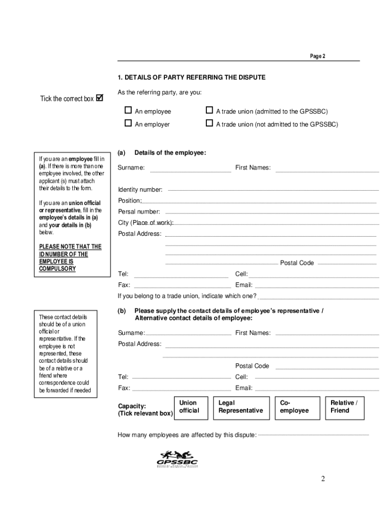 Gpssbc Forms