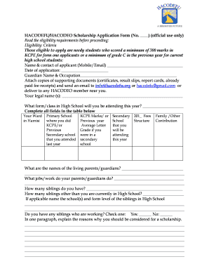 HacodefuHacodeo Scholarship Application Form No for Hacodefu