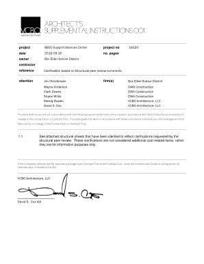 Architects Instruction Template  Form