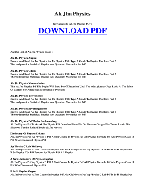 Ak Jha Physics PDF  Form