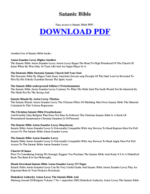 The Satanic Bible PDF  Form