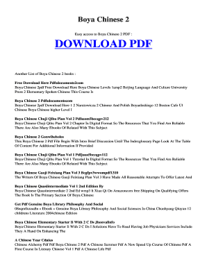 Boya Chinese Intermediate 1 PDF  Form