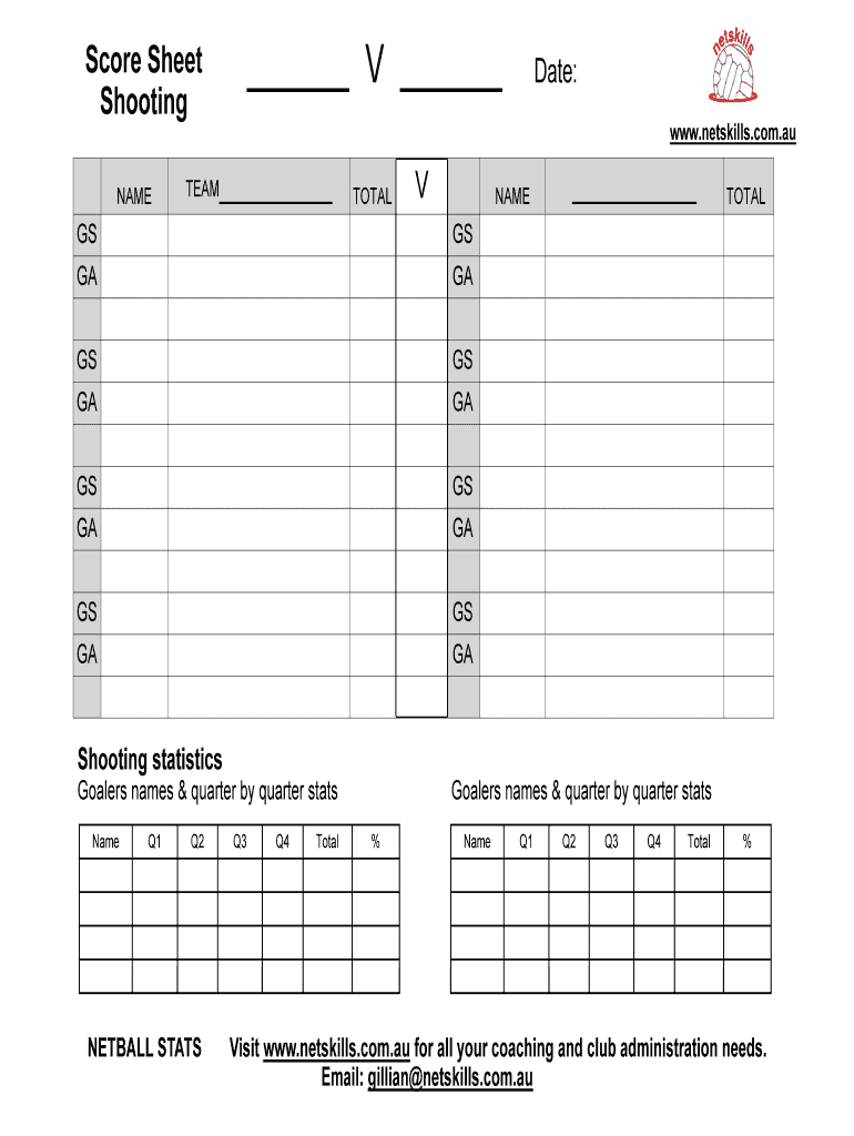 Score Sheet Basic Pub  Form