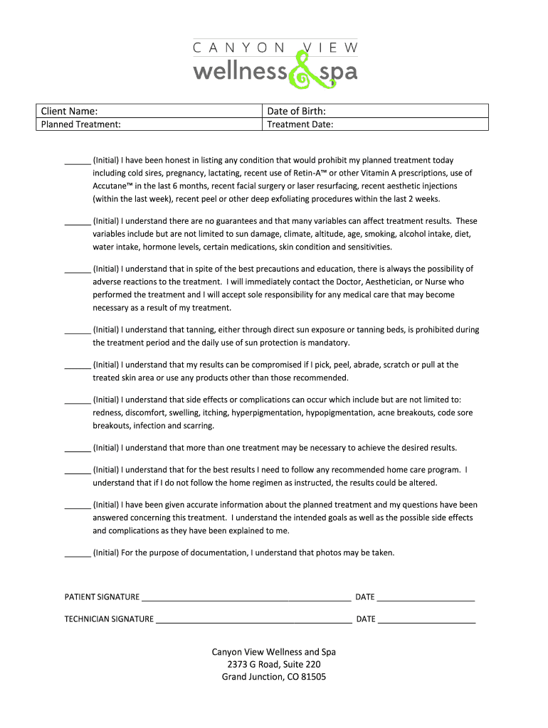 Microdermabrasion Consent Form