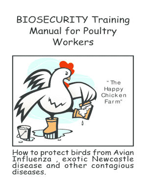 Biosecurity Training Manual for Poultry Workers Cdfa Ca  Form
