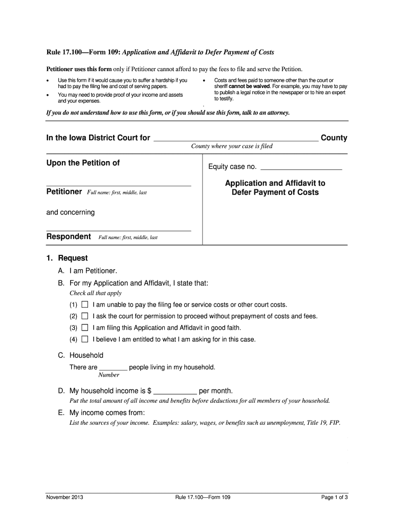 Iowa Form 109