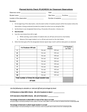 Placheck Data Sheet  Form