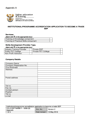 Ceta Accreditation Checklist  Form