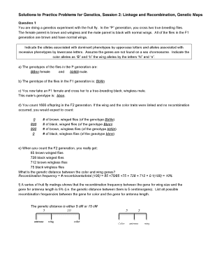 Practice Problems Recombination Gene Linkage Genetic Maps Answers  Form