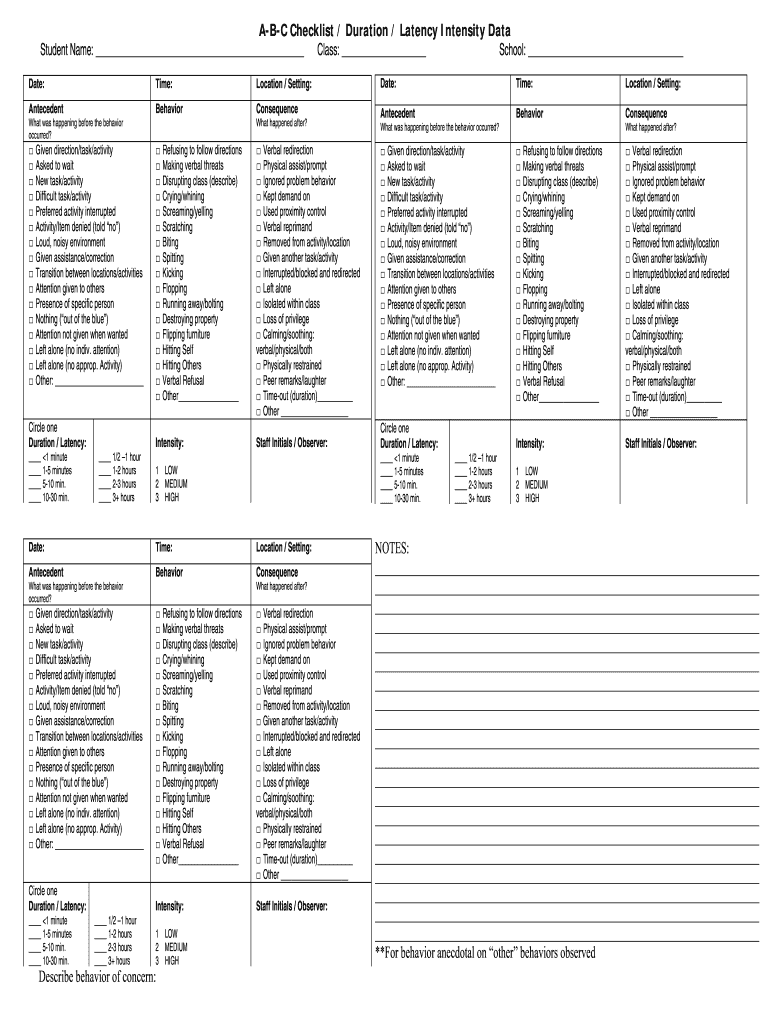 ABC Duration Latency Intensity Data Notes Ver 2 GC DOC  Form