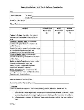 Title Defense Rubrics  Form