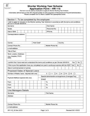  Hse Staff Form 115 2015-2024
