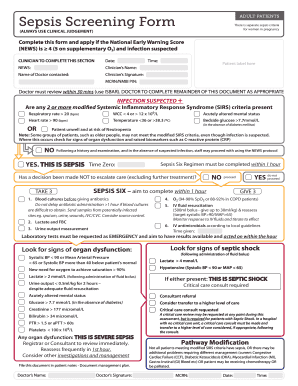 Sepsis Form Hse