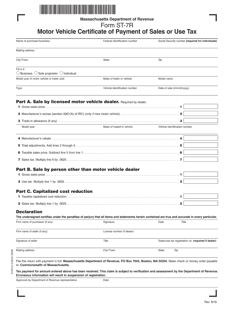 Get and Sign Ma Form St 7r 2016-2022