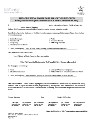 Release Education Form