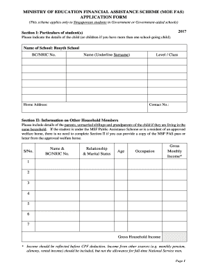 Moe Fas Application Form