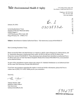 Amendment Letter Sample  Form