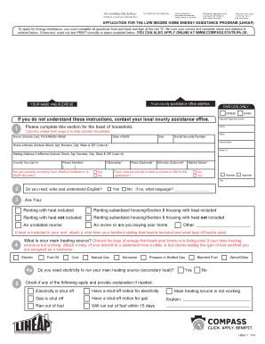 Pa Liheap Application PDF  Form