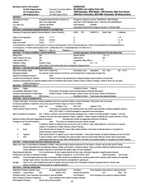 Scruples Blazing Lights Msds  Form