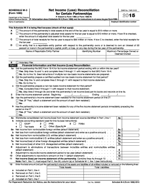  Schedule M 3 Form 1065 Irs 2015