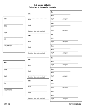 NARR Pedigree Form DOC Ratregistry